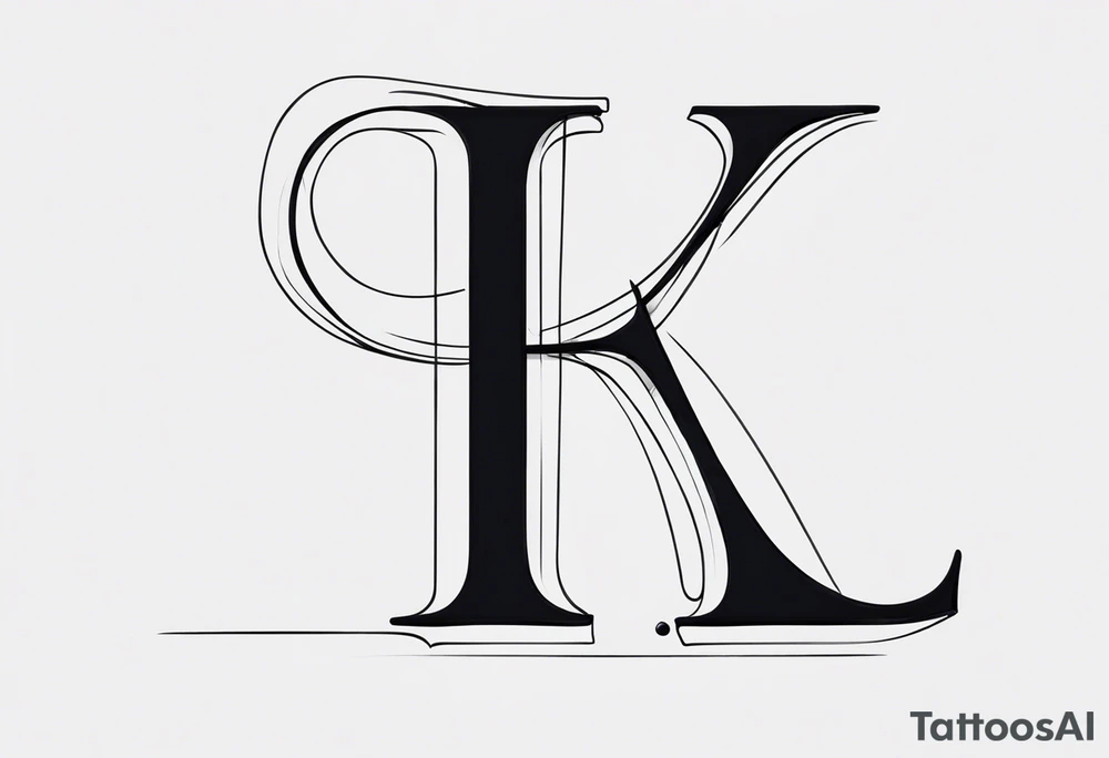 the letter L tattoo idea