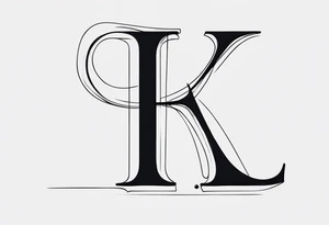 the letter L tattoo idea