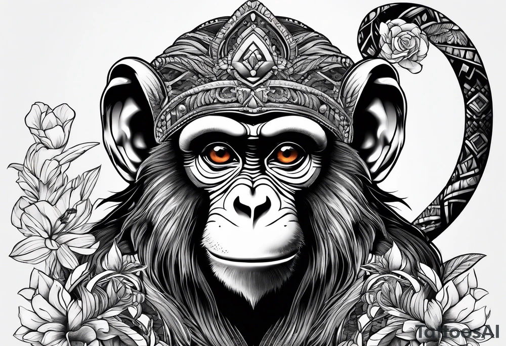 monkey tattoo idea
