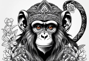 monkey tattoo idea