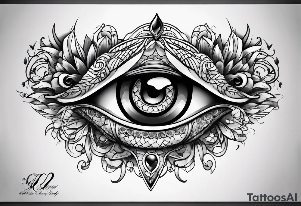 Schlange mit langen körper tattoo idea