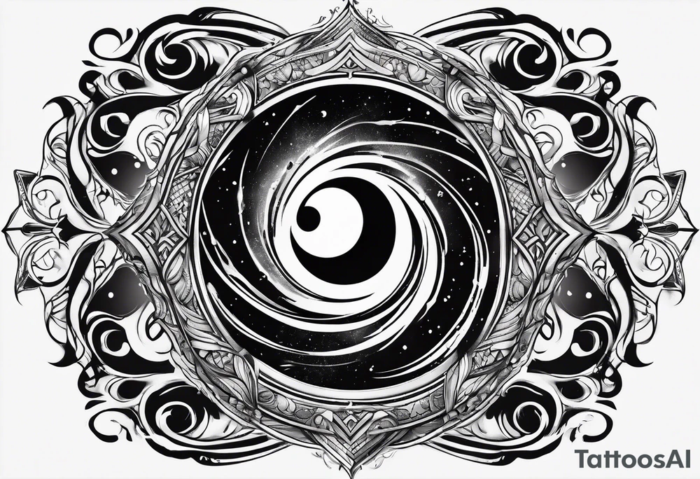 infinity symbol as a black hole tattoo idea