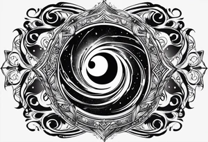 infinity symbol as a black hole tattoo idea