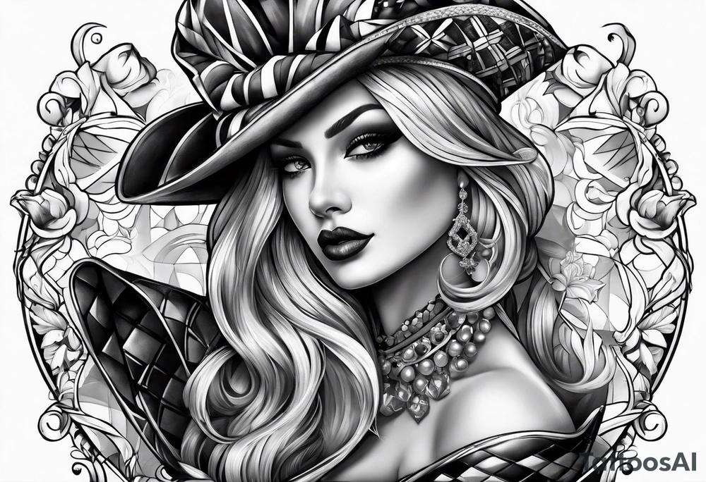 harlequin tattoo idea