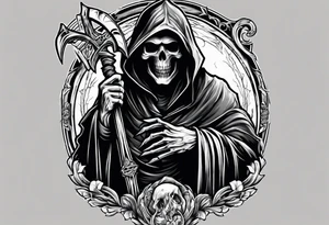 Grim reaper holding a ice tattoo idea