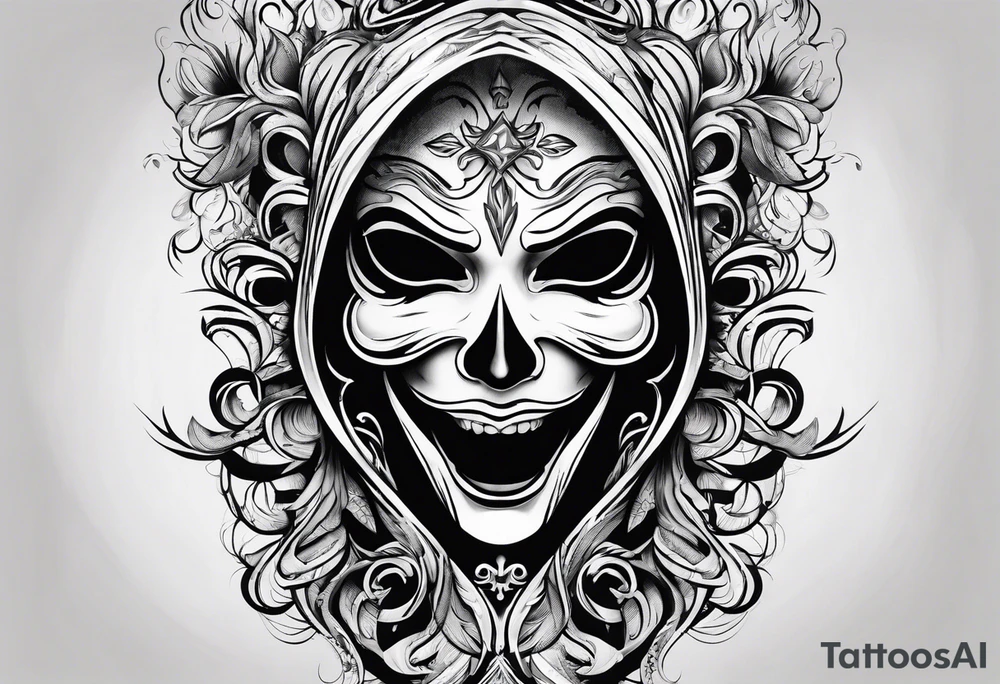 ghost face from scream tattoo idea