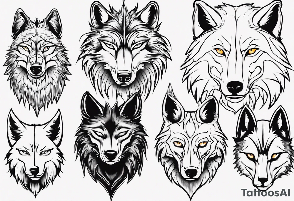 wolfs head tattoo idea