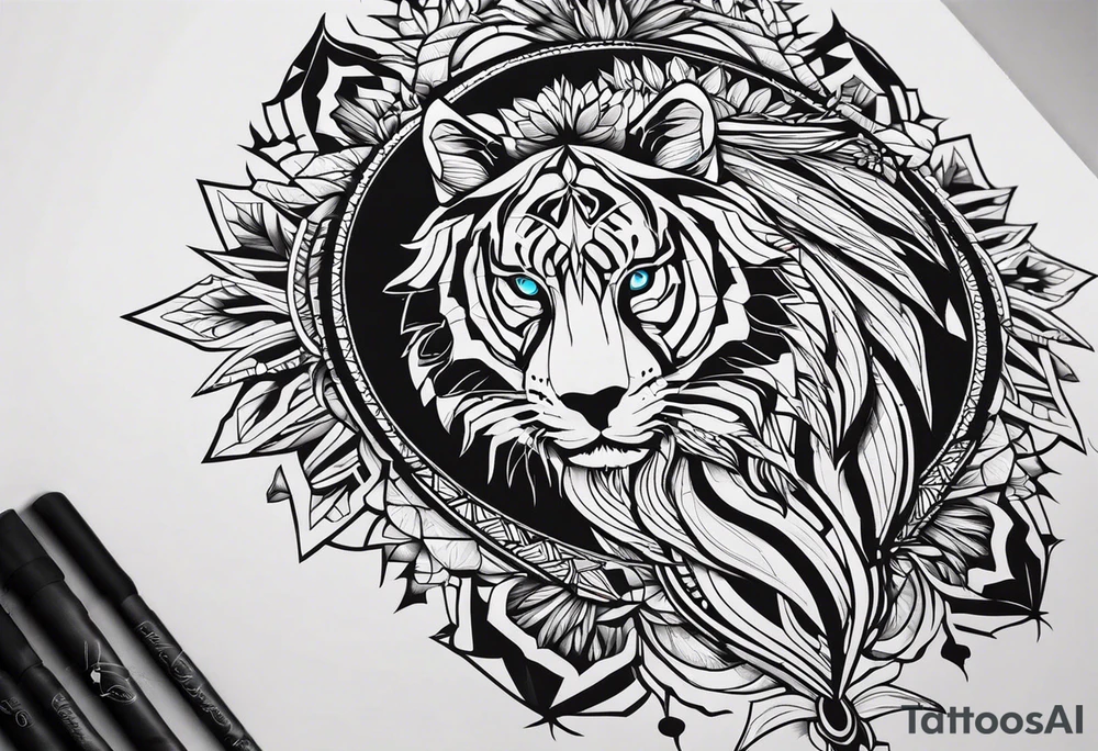 Три крыла расположенные по кругу tattoo idea