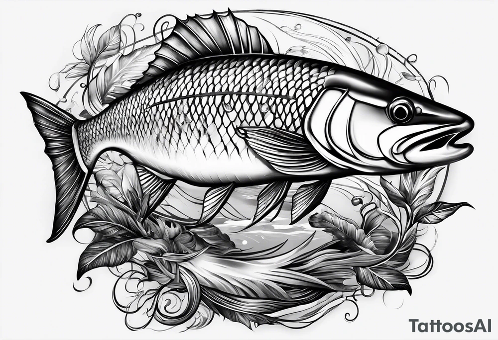 fishing in heaven tattoo idea