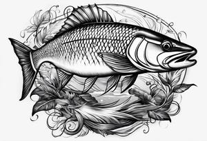 fishing in heaven tattoo idea