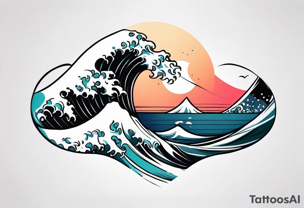wave tattoo idea