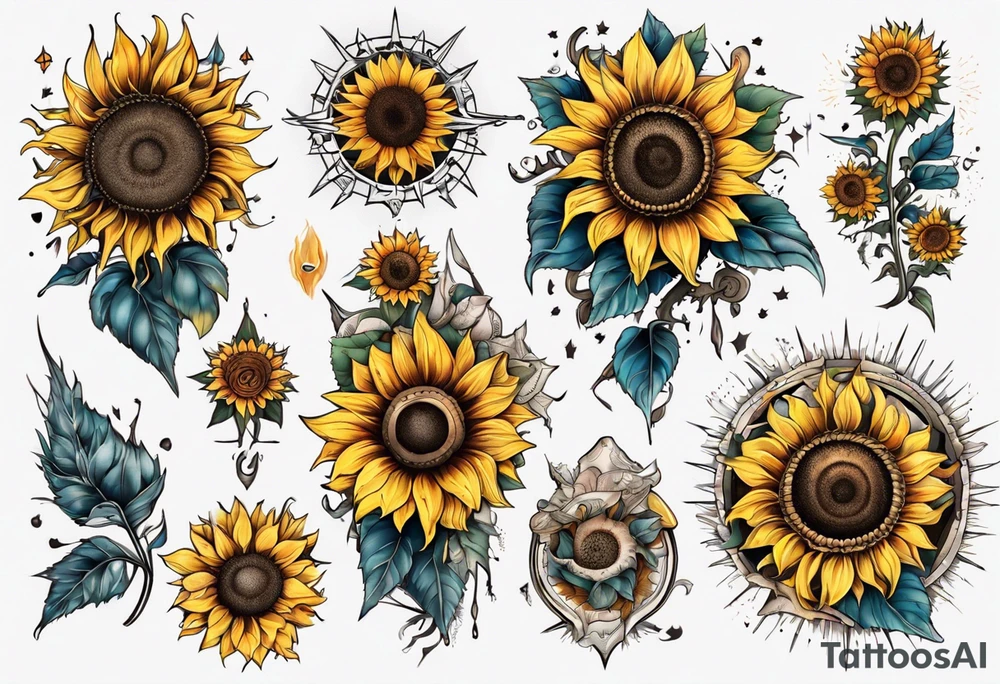 Sunflower tattoo idea