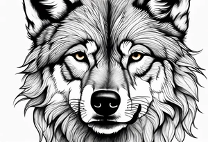 Wolf tattoo idea
