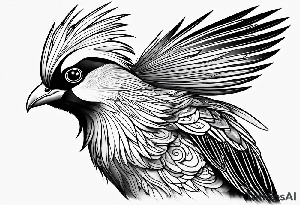 Turaco bird tattoo idea