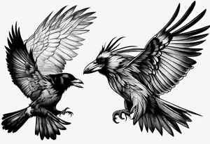 3 Flying Crows tattoo idea