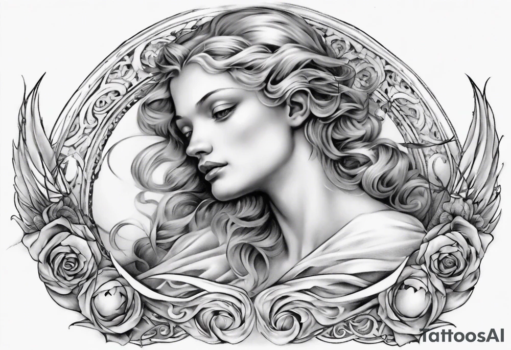 Renaissance angles sleeve tattoo idea