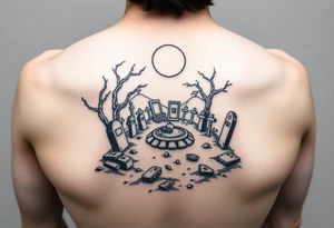 picnic at a graveyard tattoo idea