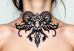 A  snarling as a sheep  mystical creature tattoo idea