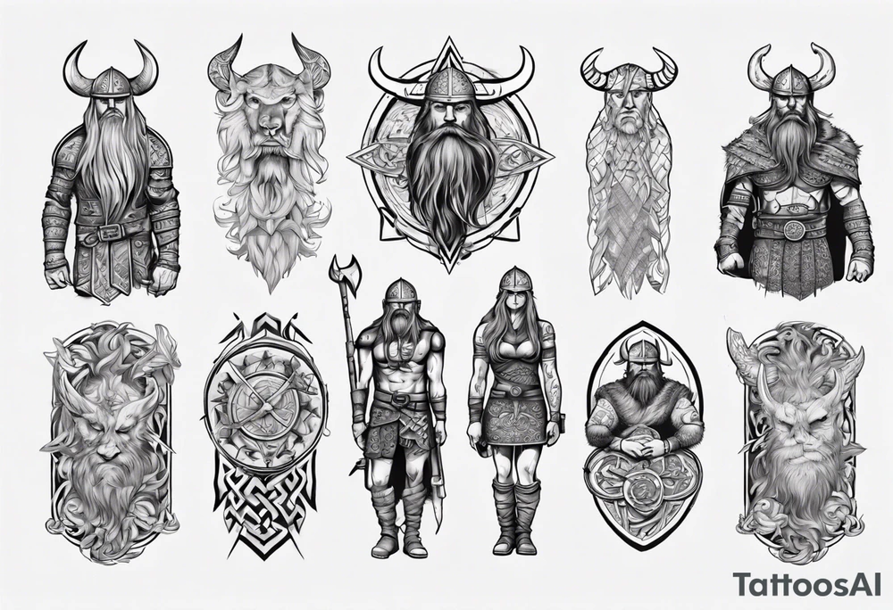 Viking without tattoos full body tattoo idea
