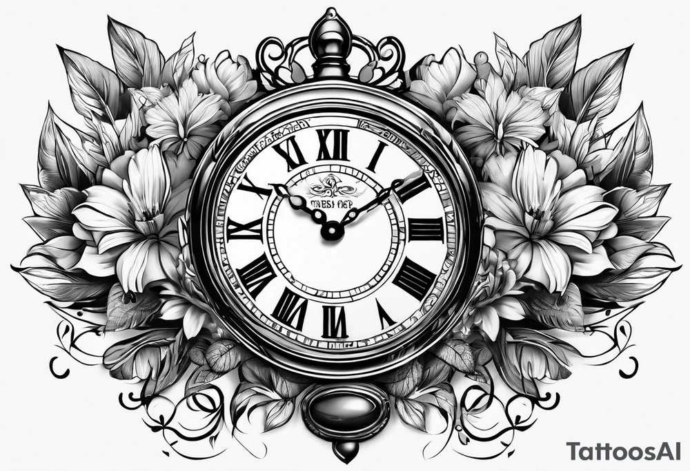 Date watch tattoo idea