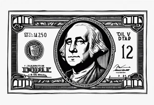 2 dollar bill tattoo idea