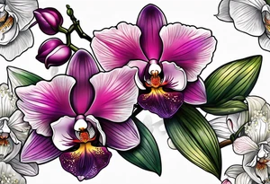 Orchid bouqet tattoo idea