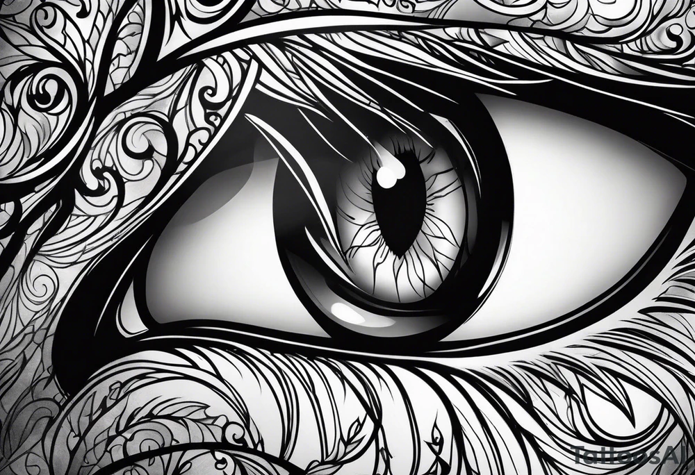 Feline eye tattoo idea