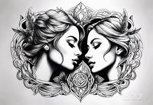 twin flames tattoo idea
