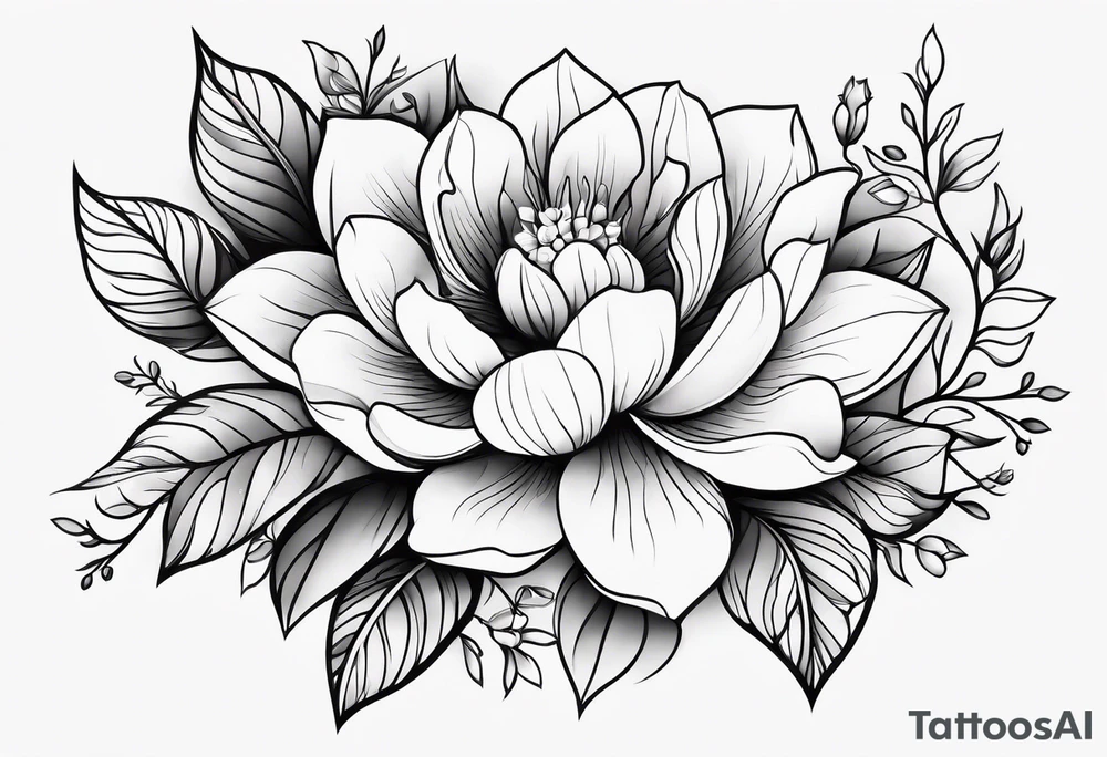 Collarbone tattoo of bright colorful flowers tattoo idea