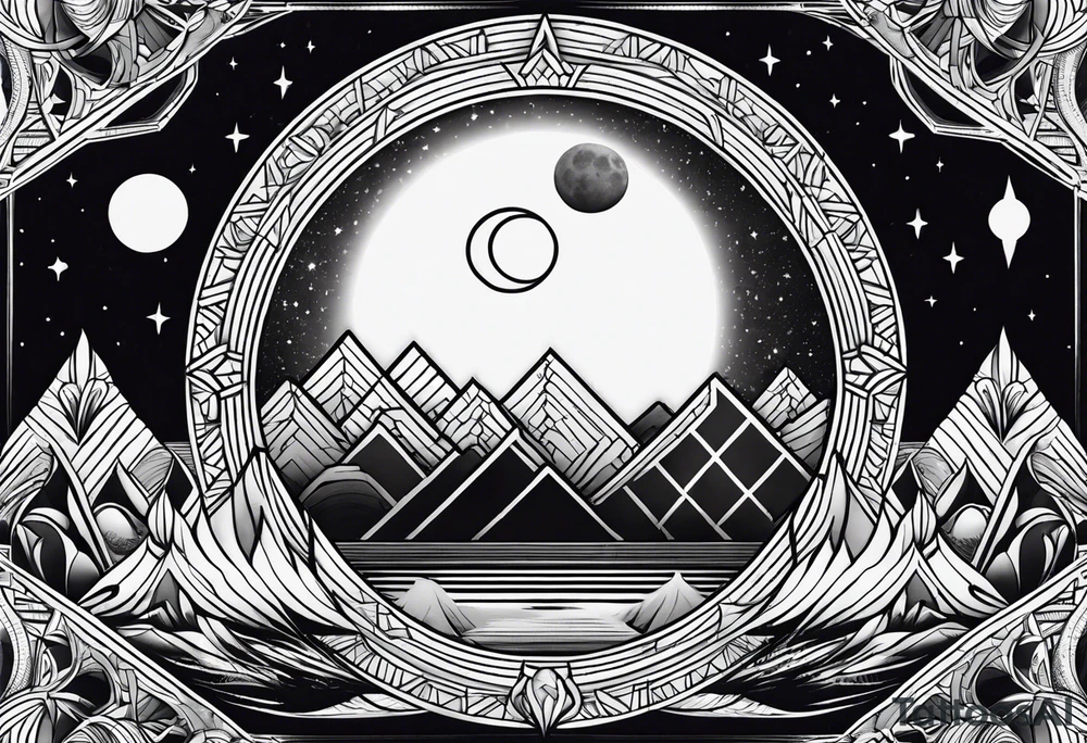 sacred moon tattoo idea