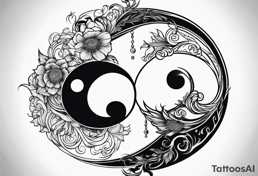 yin yang, water tattoo idea