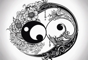 yin yang, water tattoo idea