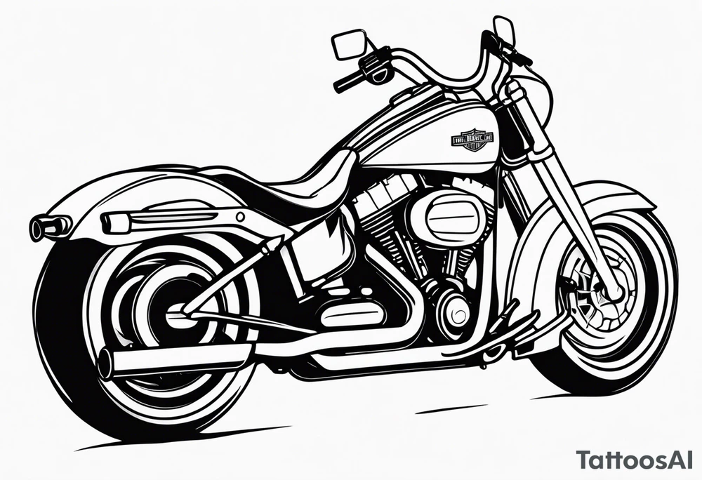 Rest Easy Brother Harley davidson tattoo idea