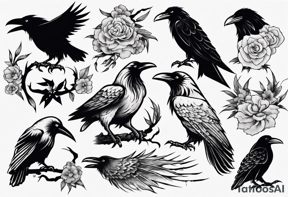 Ravens tattoo idea