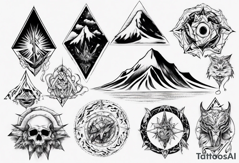 mt taranaki tattoo idea