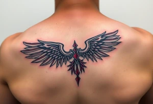representing equilibrium or balance. color could be black and red or only black tattoo idea