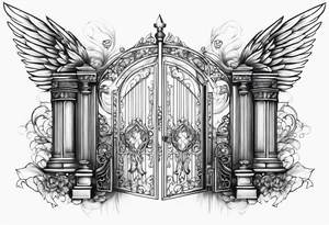 Angel baby heaven gate tattoo idea