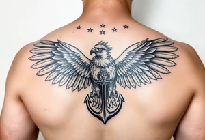 Father time, Keeper of the stars, Forest, anchor,
Canadian Air force eagle tattoo idea