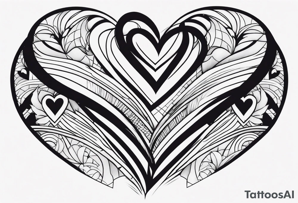 Cover up 2 hearts over lapping on back at base of neck tattoo idea