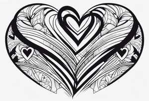 Cover up 2 hearts over lapping on back at base of neck tattoo idea