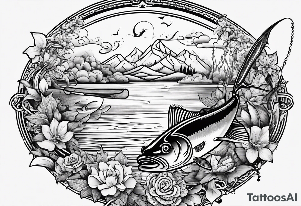 My husband love fishing and I love infinity tattoo idea