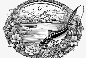My husband love fishing and I love infinity tattoo idea