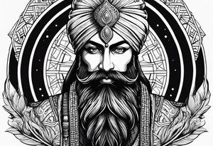 Sikh warrior tattoo idea