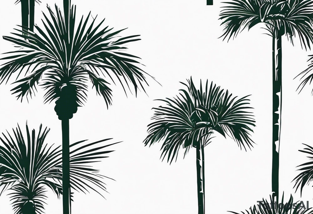 tall single quindio wax palm tattoo idea