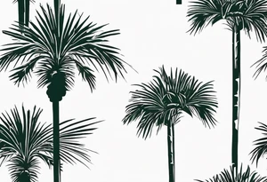 tall single quindio wax palm tattoo idea