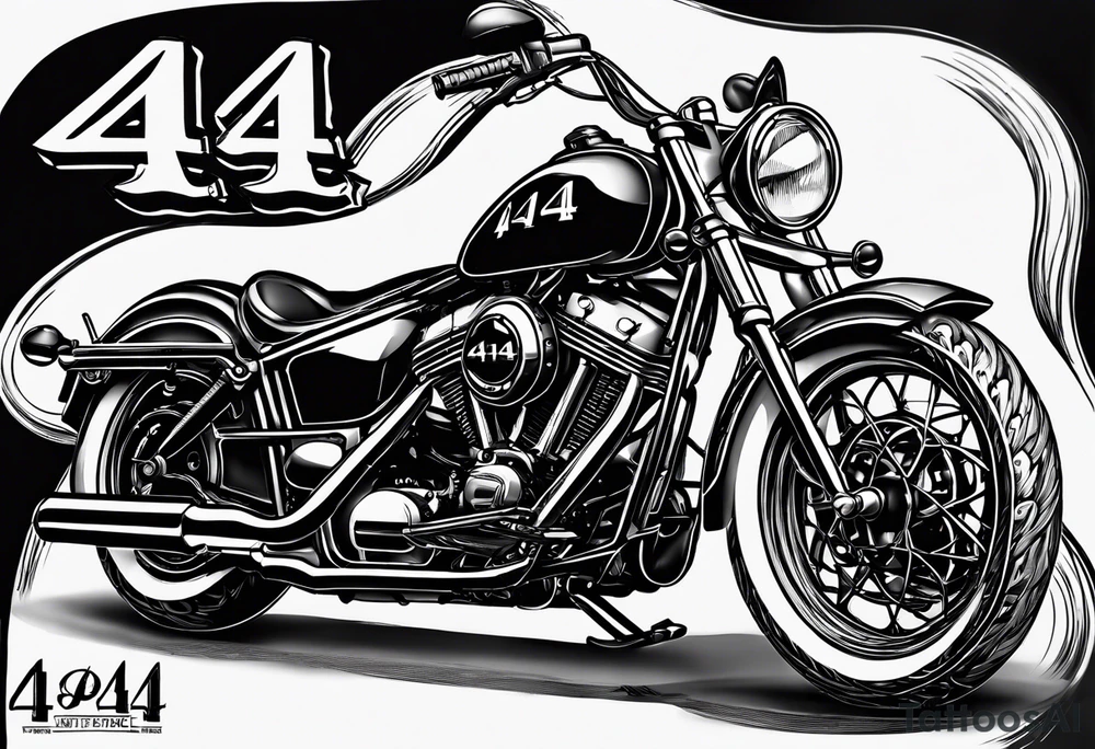 The number 44, around it the text “no one survive” tattoo idea