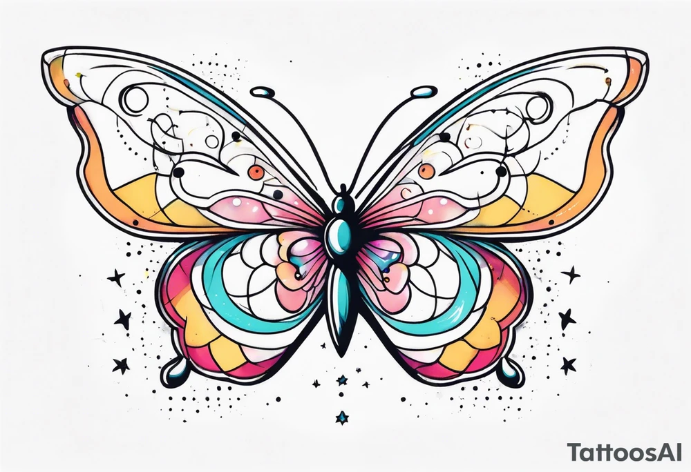 Butterfly and super nova tattoo idea