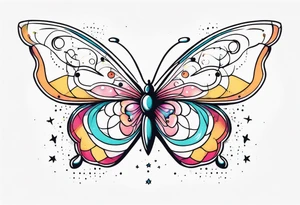 Butterfly and super nova tattoo idea