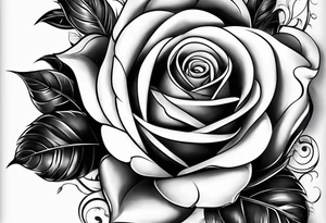 Thin long Rose elegant spine tattoo tattoo idea