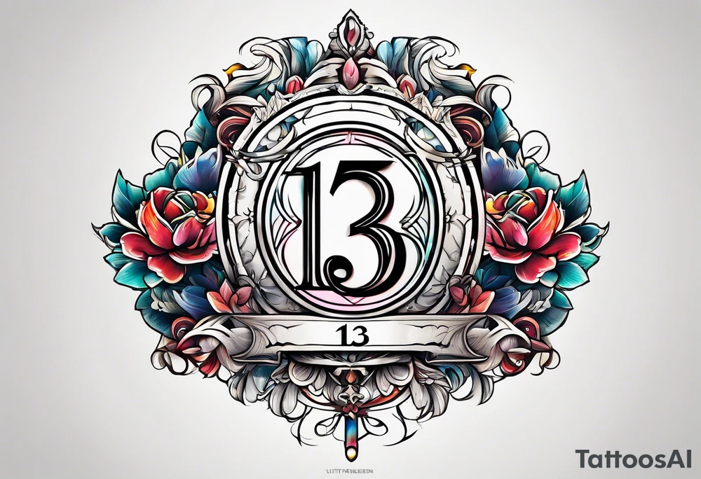 number "13" tattoo idea